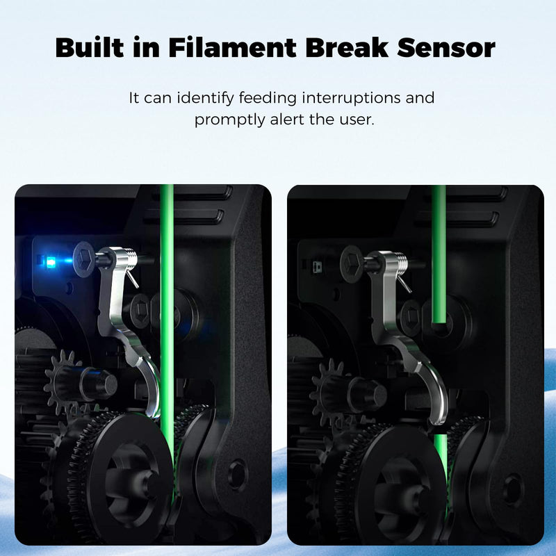 Creality K2 Plus Extruder Kit, Original 3D Printer Extruder Part, K2/ K2 Pro Combo Dual Gears Extrusion Kit with Filament Break Sensor, 6.25:1 Reduction Ratio, Force Up to 80N for Filament Smooth Feed K2 Series Extruder