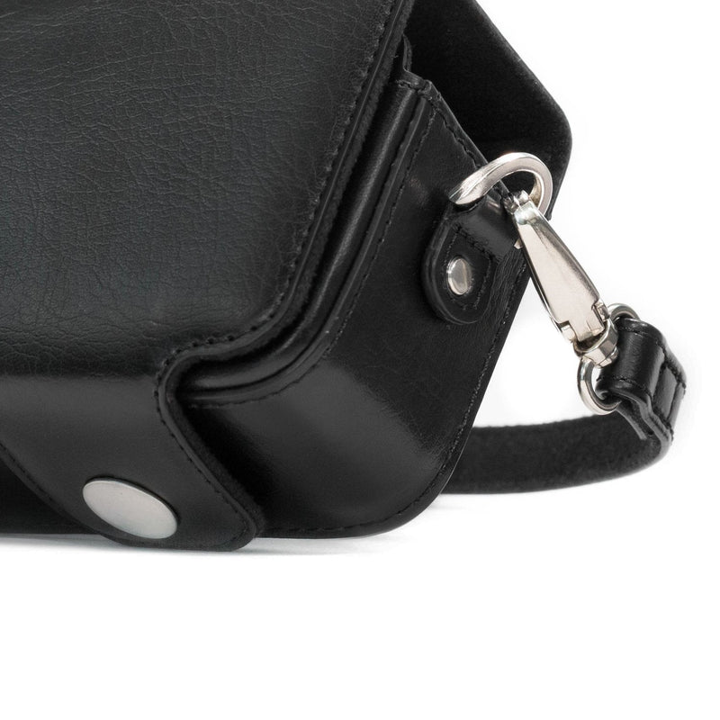 MegaGear MG281 Leather Camera Case with Strap compatible with Sony Cyber-shot DSC-RX100 VII, DSC-RX100 VI, DSC-RX100 V, DSC-RX100 IV, DSC-RX100 III, DSC-RX100 II - Black