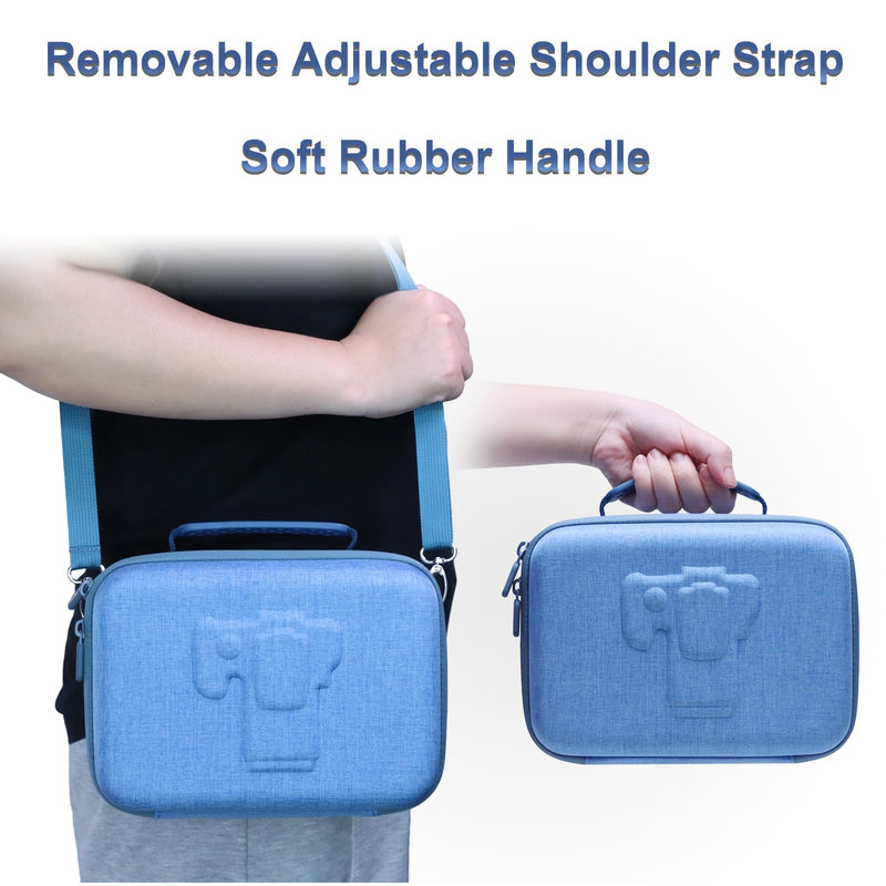 Small Camera Case Bag for Canon EOS Rebel T7/R50//R100 DSLR Camera Blue | Hard Carrying Travel Case for Canon EOS Rebel T7/R50//R100/R6 Mark II/R8/R6 Mark III/R50 V/T6/R10/R5 Mark II DSLR SLR Camera Small