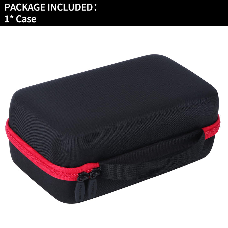 Case for GENIUS10 Smart Battery Charger, Hard EVA Storage Bag for Automotive Battery Maintainer and Accessories (Black with Red Zipper) Case for GENIUS10