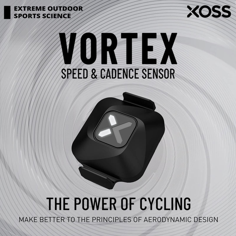 XOSS Vortex Cadence/Speed Sensor ANT+/Bluetooth 4.0, Outdoor/Indoor Wireless IPX7 Dual Modes Bike Computer RPM Sensor for Road Bike/Spinning Bike/MTB twovortex