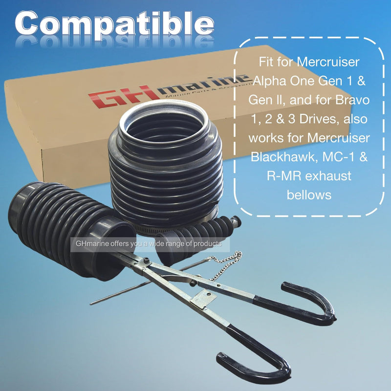 Exhaust Bellows Expander Tool 91-45497A1 for Mercruiser Alpha 1 Gen 1 2 Bravo 1 2 3 Blackhawk R MR Replace 91-8M0096108 18-9847