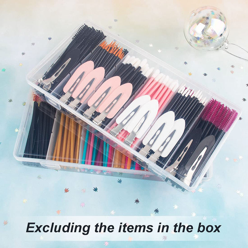 clear visible plastic storage box cosmetic tools storage box makeup tools fishing tackle accessory box organizer jewelry screws hardware accessories organizer box (2Pack) 2Pack