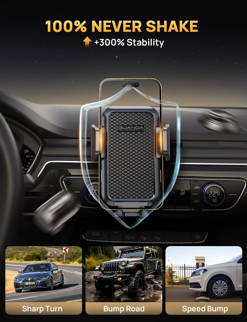 GUANDA TECHNOLOGIES CO., LTD. CD Phone Mount, Universal Phone Holder for Car + Wireless Earbuds Bluetooth 5.3 for Sport Phone Men Women