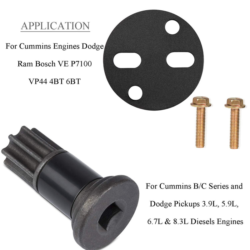 E-cowlboy Injection Pump Gear Puller & Engine Barring/Rotating Tool for Cummins Engine VE P7100 VP44 4BT 6BT Diesel, B/C Series Dodge Pickups 3.9L, 5.9L, 6.7L & 8.3L Diesel