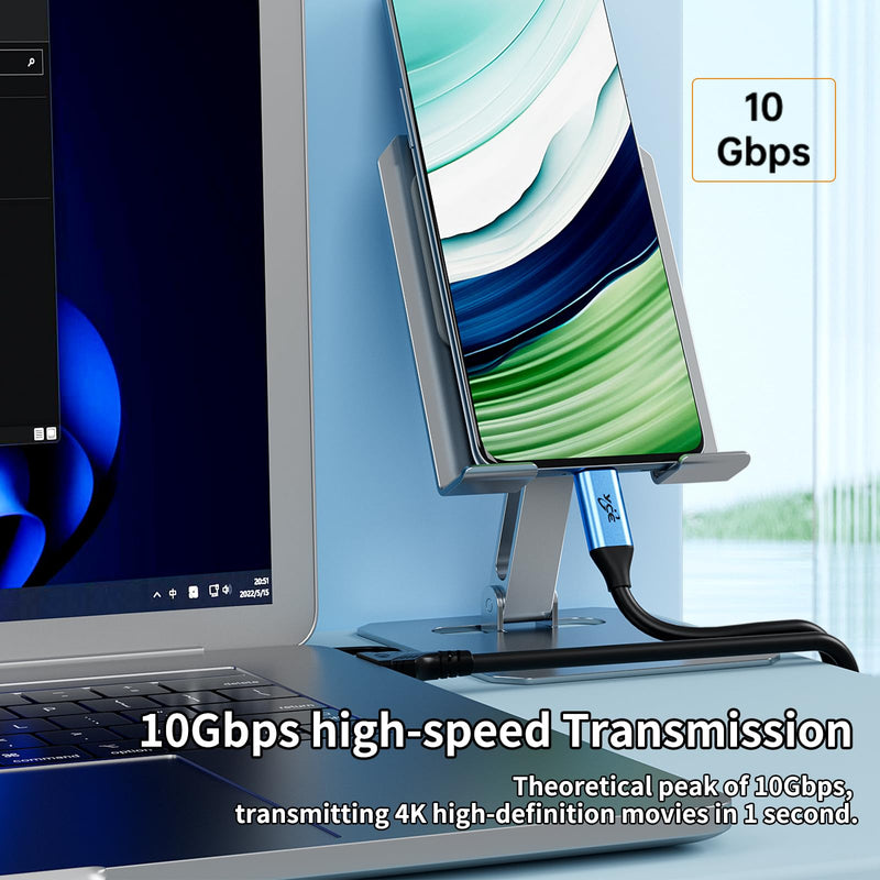 USB C to HDMI Adapter Cable,USB C to USB C3.2 Gen 2 Cable 4K60Hz with 240W Power Delivery10Gbps Data Type-C to HDMI Adapter for Thunderbolt 3/4, MacBook, iPad Pro, iPhone 17/16/15 Pro | Plug and Play V292