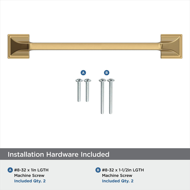 Amerock | Cabinet Pull | Champagne Bronze | 6-5/16 inch (160 mm) Center-to-Center | Exceed | 1 Pack | Drawer Pull | Cabinet Handle | Cabinet Hardware
