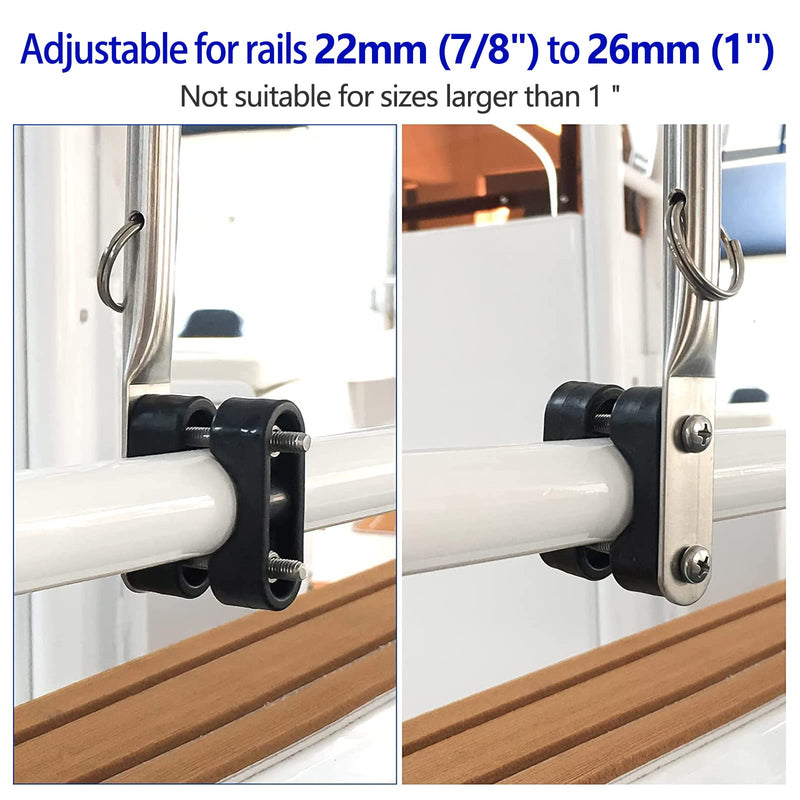 2 PCS Stainless Steel Rail Mount Boat Pulpit Staff, boat yacht marine flag pole(7/8" - 1")