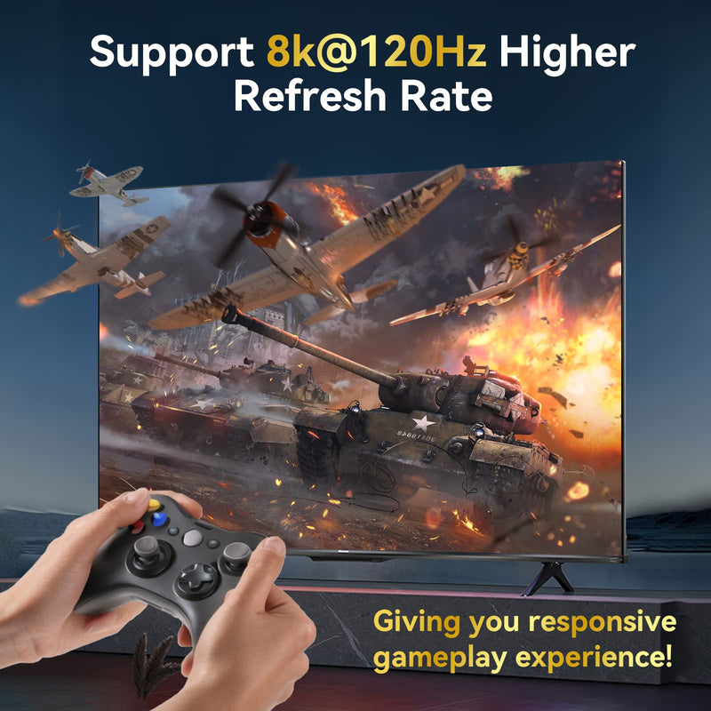 HDMI Switch 4K 120Hz 2 in 1 Out 2 Port Switch 1 Monitors 2 Computers Hdmi 5K 144Hz KVM Switch Monitor HDMI2.1 8K 60Hz