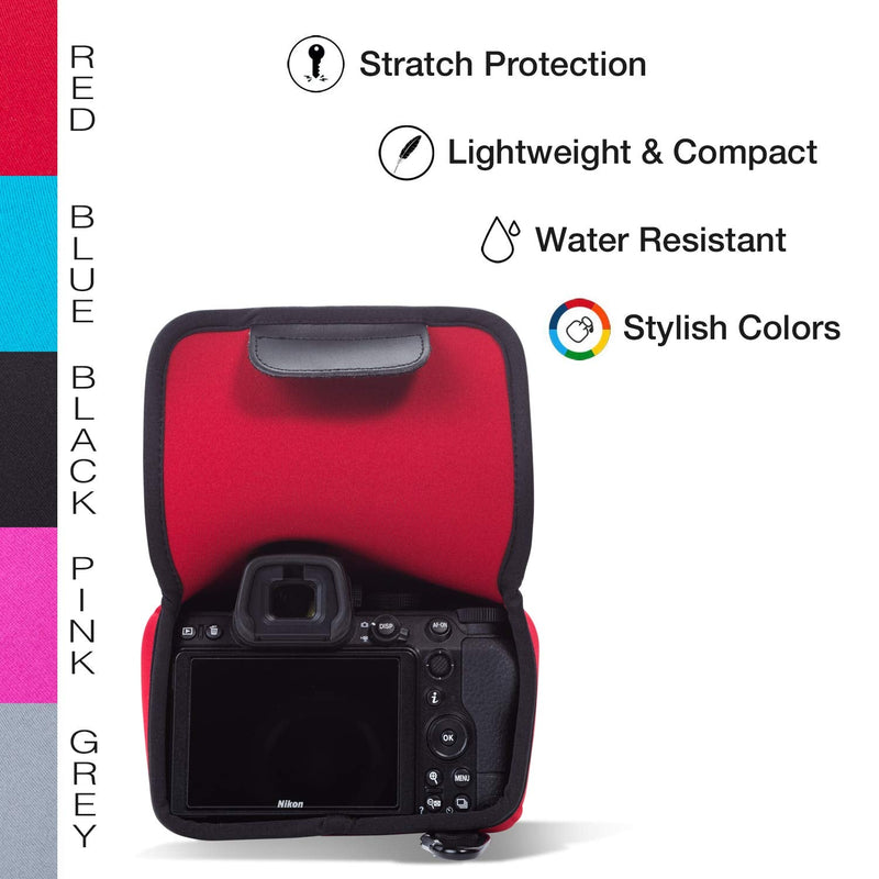 MegaGear MG1948 Ultra Light Neoprene Camera Case Compatible with Nikon Z5 - Red One Size