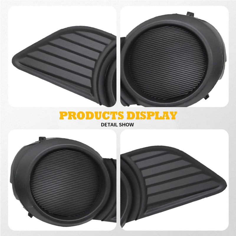 2Pcs Front Bumper Fog Light Bezel Cover Compatible with Sienna Base LE Limited SE XLE 2011-2017 5212708020 TO1039169 5212808020 TO1038169