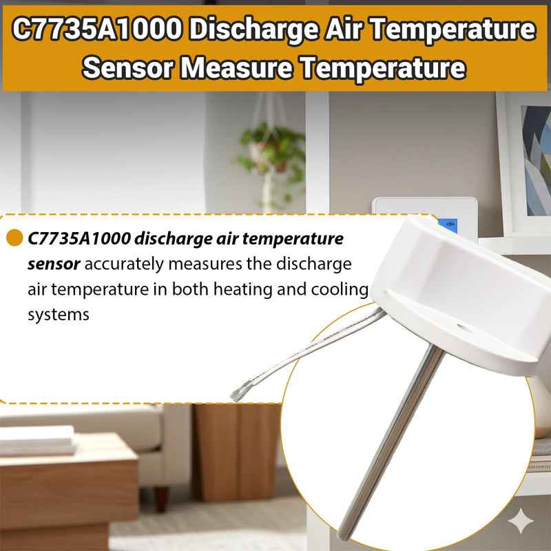 C7735A1000 CECOMINOD032202 Discharge Air Temperature Sensor Compatible with Honeywell Zone HZ221 HZ311 HZ322 HZ432 Panel, TH5320U TH5320R1002 TH6320R1004 THM5320R1000 Controllers Thermostats
