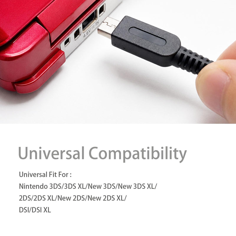 2-Pack 3.9FT USB Charging Cables Compatible withNintendo New 3DS XL/New 3DS/3DS XL/3DS/New 2DS XL/2DSXL/2DS/DSi/DSi XL Replacement Charging Cable