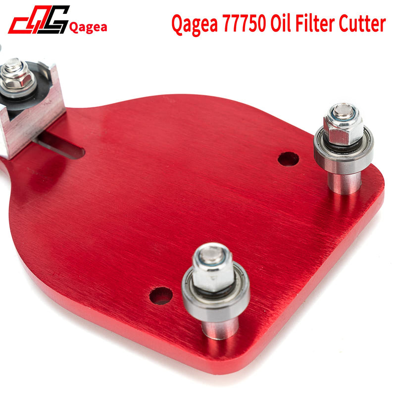 Qagea 77750 Oil Filter Cutter, Oil Filter Cutting Tool for Filter Cutting Range 2 3/8"-5"