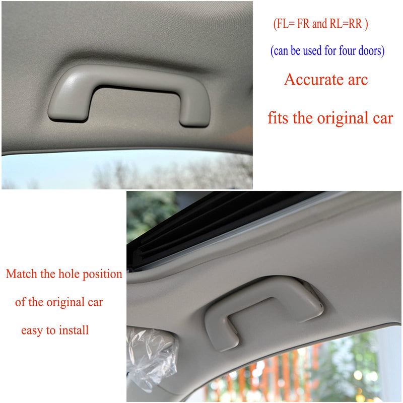 Auto Roof Pull Handle Grab Rail Grey with Hook LH=RH Universal for Toyota for Corolla for Rav4 Yaris Vios OEM:74610-52020 (Front Handrail Without Hook(Gray) 1Pcs) Front Handrail Without Hook(Gray)1Pcs