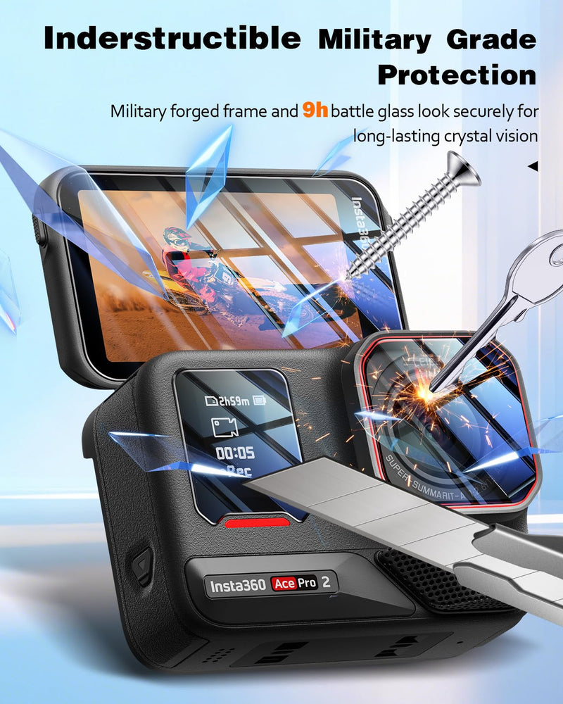 LK 2+2+2 Pack Screen Protector for Insta 360 Ace Pro 2+Lens Protector Transparent