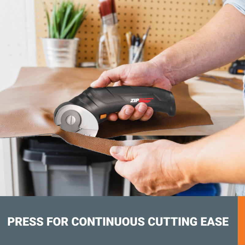 Worx Zipsnip Cordless Electric Scissors, Rechargeable Cardboard Box Cutter, 4V Powerful Fabric Scissors with 2 Safety Blades & Storage Bag WX082L.2 4V Zipsnip (2 Blades & Storage Bag included)
