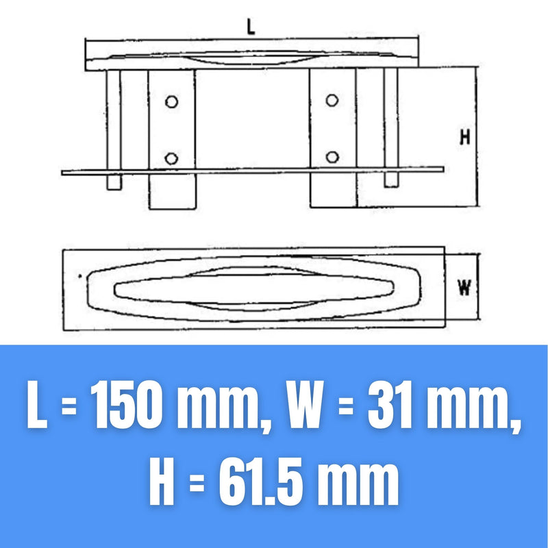 MarineNow Flush Mount Pop-Up Boat Cleat – Marine Grade 316 Stainless Steel – Includes Backing Plate & Nuts – Corrosion-Resistant Dock & Deck Hardware 6" 01-Pack