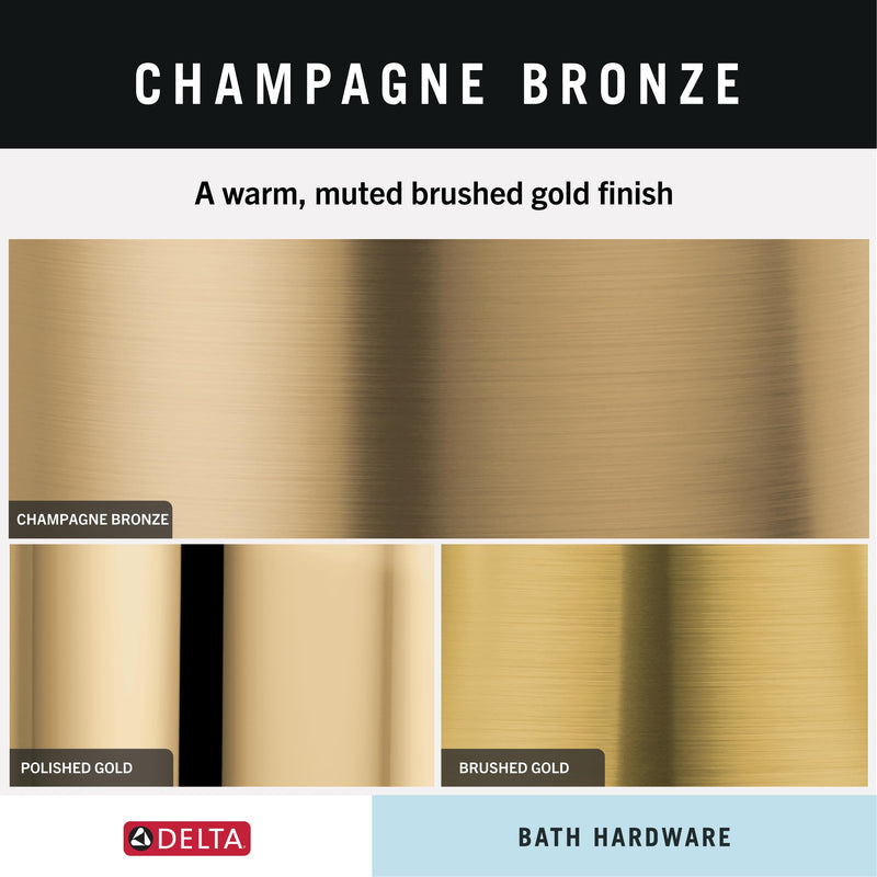 Delta Mylan (1-Pack) 18'' w/ 6" Extender Towel Rack for Bathroom Champagne Bronze Extendable 18-24" Towel Bar for Bathroom Wall Towel Holder Rod Wall Mounted MYN18-CZ 22.29 inches