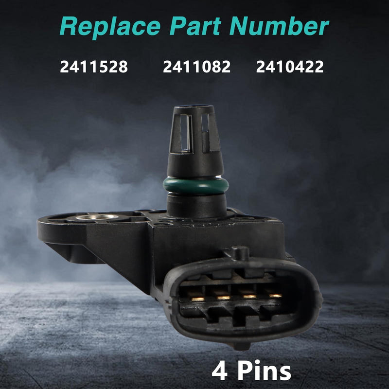 T-Map Sensor Air Flow Sensor Compatible with Polaris Series 570 700 800 900 General Ranger RZR ACE Snowmobile FS/FST RMK Switchback Intake Air Pressure Temperature Sensor Replace# 2411528