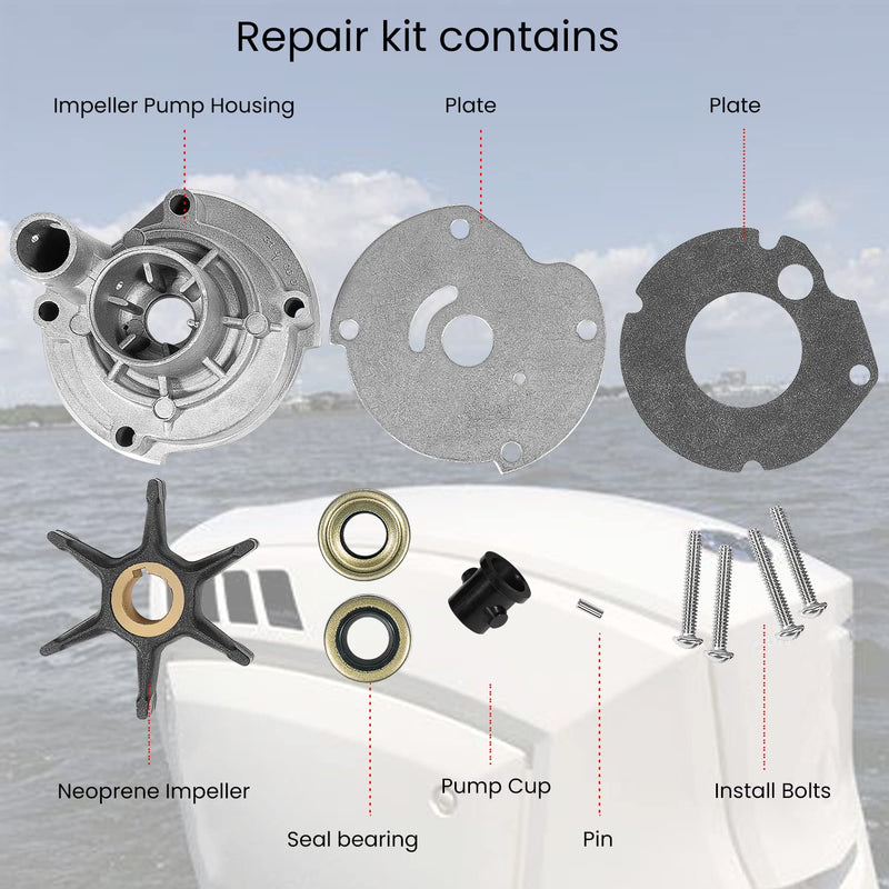 382296 Water Pump Kit Impeller Rebuild Kit For Johnson Evinrude 9.5hp 1964-1973, 10hp 1958-1963