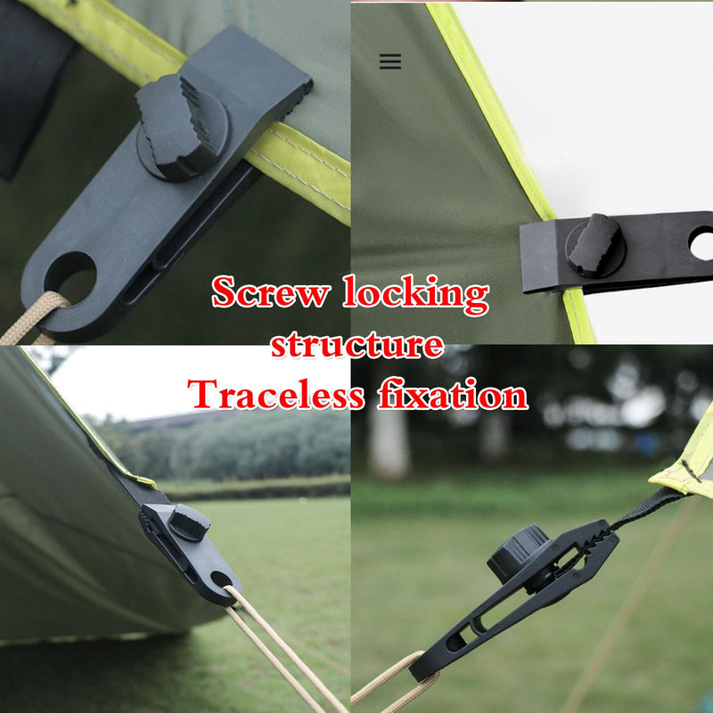 30-Pack Heavy Duty Lock Grip Tarp Clips with Adjustable Screw | Shark Teeth Design, Bungee Cords & Carabiners | Secure Cover for Camping, Pool Covers, Awnings, Canopies (PA Material, 0.25" Thickness)