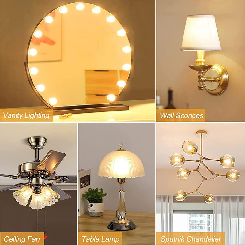 XININSUN Frosted G16.5 globe light bulb,e12 Round Candelabra Bulb 60 watt,6W Chandelier Light Bulbs,Milky White Candelabra LED Bulb,Dimmable,6W 2700K Warm White 600lm,6Pack 6W=60W-2700K
