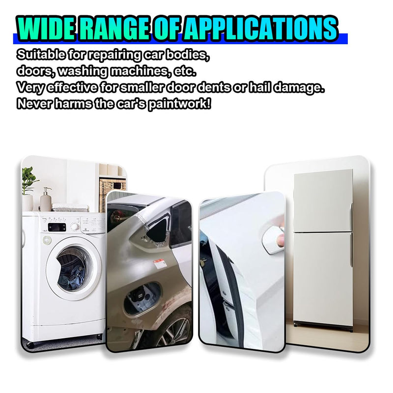 4PCS PDR Tap Down Tool, Pen Shape Knockdown Remover, Car Paintless Dent Removal Kit, Portable Car Body Bulge Repair Tools, Anti Dent Automotive Damage Traceless Repair DIY Tool