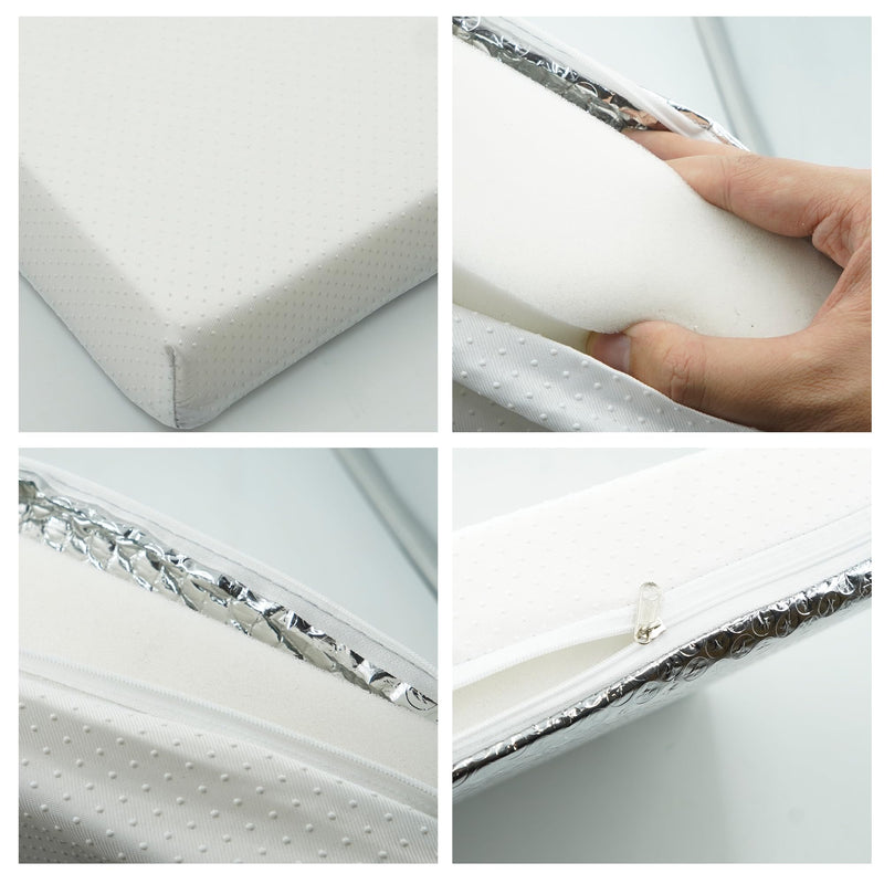14"x14"x3" RV Vent Insulator (2-Pack) - Dual Reflective Skylight Covers for Camper, Energy-Saving Thermal Insulation, Fits 14x14 Inch RV/Caravan Sunroof Vents 2PCS 14''x14''x3''