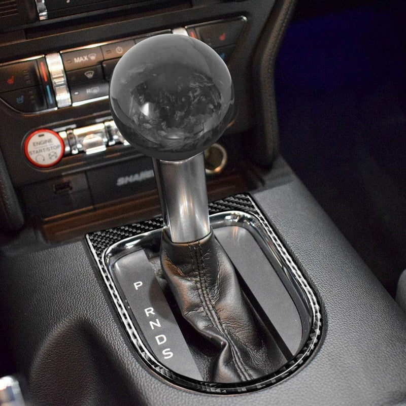 Forged Carbon Fiber Shift Knob Real Carbon Fiber Gear Shifter Spherical Type Unique Designed for Most Manual Car Universal Gear Shift Knob with 3 Adapters (Carbon Fiber-Sphere, Black) Carbon Fiber-Sphere