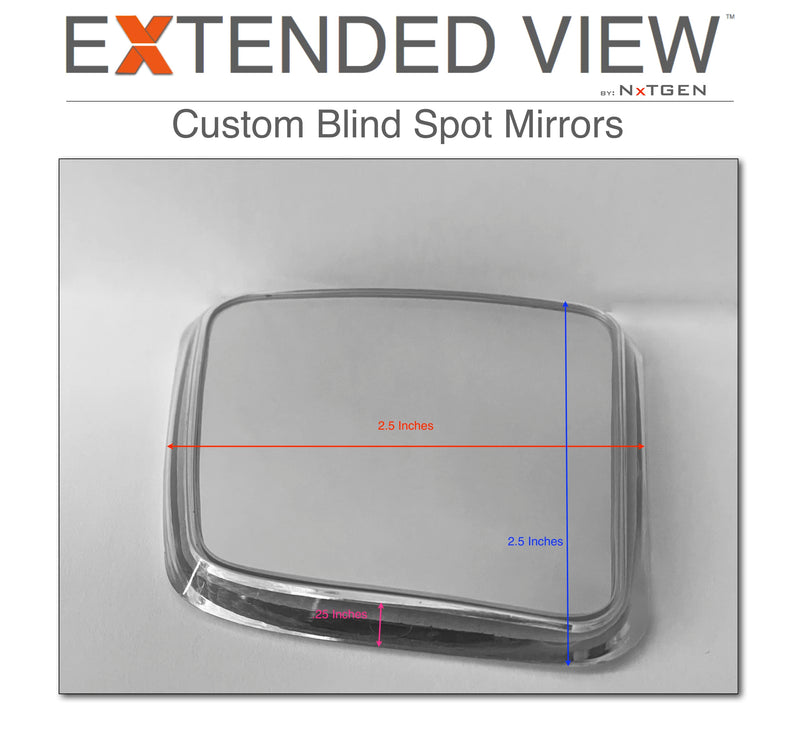 Custom Blind Spot Mirrors- Compatible with 2007-Present Jeep Wrangler | blind spot mirrors compatible with Jeep Wrangler JK and JL | NXTGEN Extended View Blind Spot Mirrors