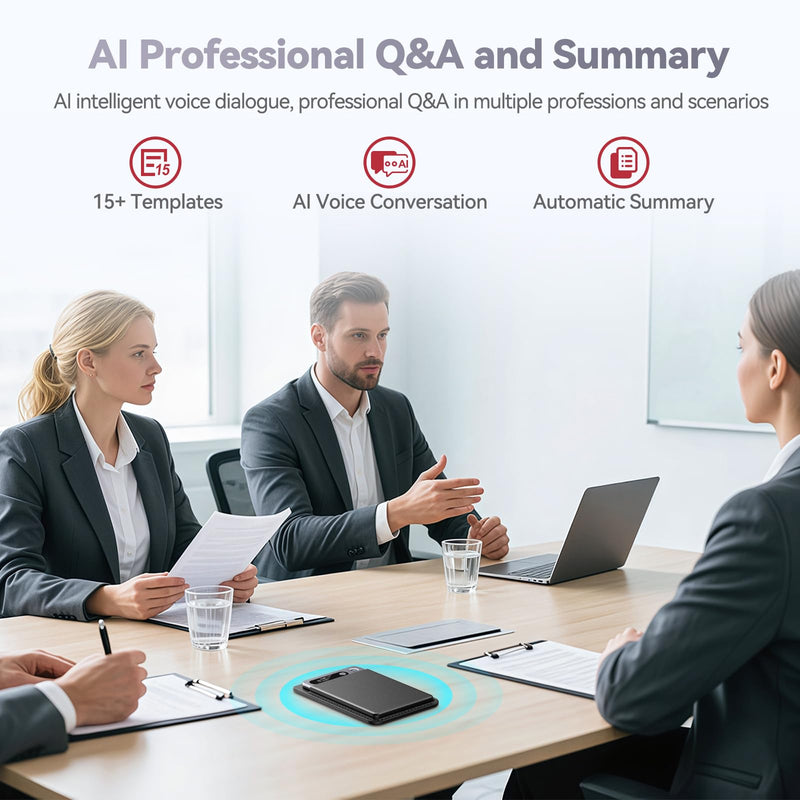 AI Voice Recorder, Auto Transcription Summary & MindMap, AI Note Taker | iPhone Call Recording, 1 Year Subscription Included, for Meeting Lecture Interview Student Journalist Lawyer Doctor