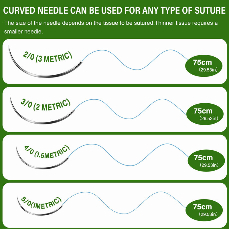 Nylon Suture Practice Thread and Needles for Medical Students Training Only (Pack of 20)