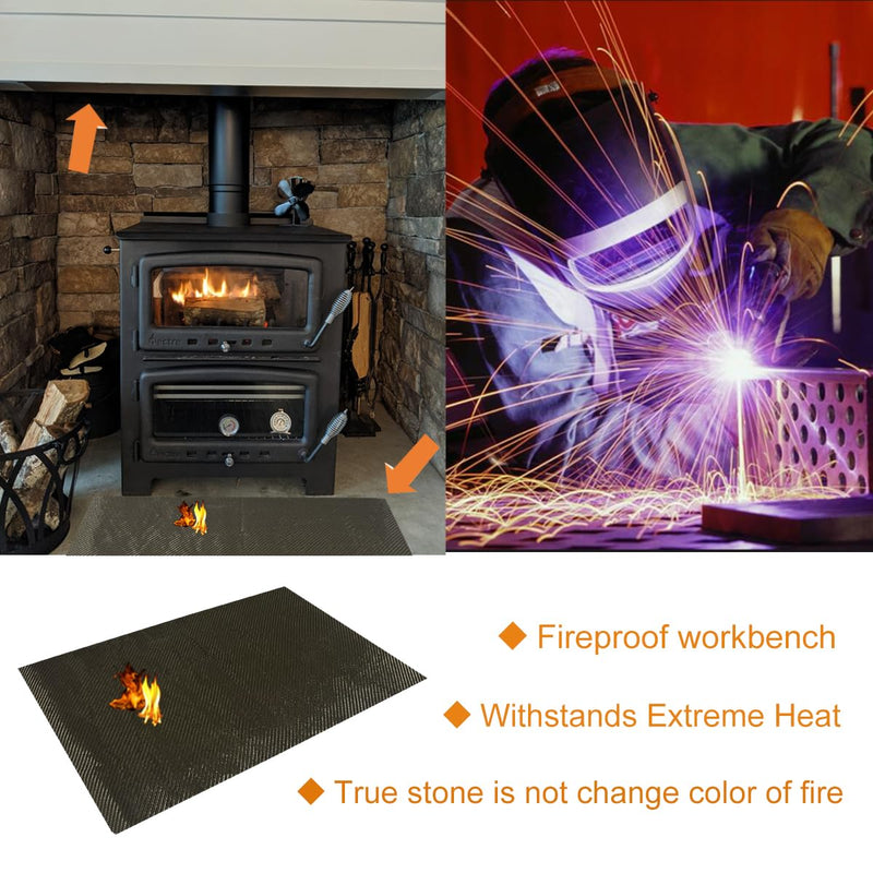Titanium Adhesive Backed exhaust heat shield 12'' X 24'' for wall behind grill 2500 Degrees High Temp Protection Material Thermal Barrier Blanket Mat 12'' X 24''