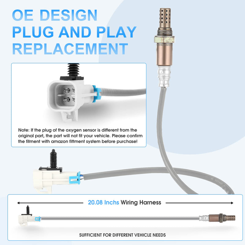 234-4668 Oxygen Sensor Upstream Downstream O2 Sensor Compatible with Chvey Silverado Suburban Avalanche Malibu Cadillac Escalade GMC Yukon Sierra Buick Pontiac Saturn 15284 21546 SG1857 2 Pack