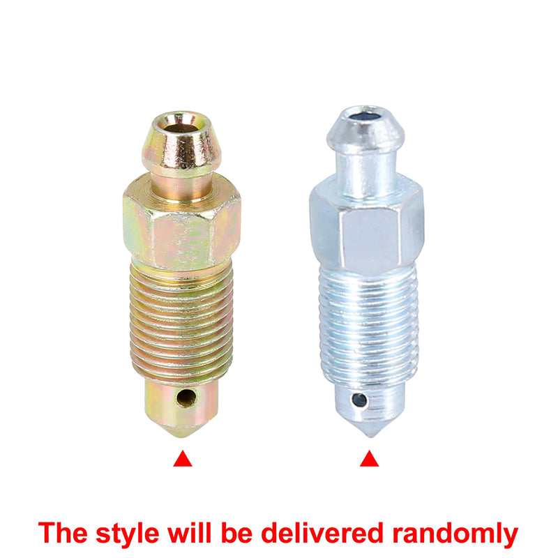 F FIERCE CYCLE 10Pcs M6x1mm M7x1mm M8x1.25mm M10x1mm M10x1.25mm Banjo Bolt Bleeder Screw with Cap for Motorcycle Brake Master Cylinder