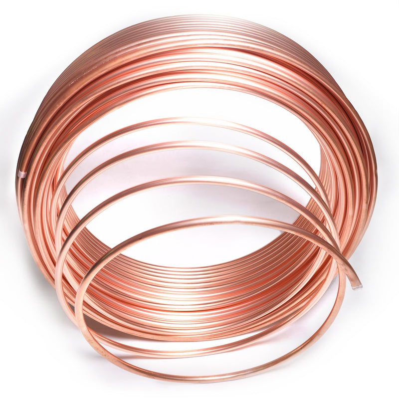 Tnisesm 3/16" Brake Line Tubing Kit, Upgrade Flexible Copper-Coat Brake Line Tubing Roll for hydraulic brakes Fuel Transmission System 3/16" no Fittings