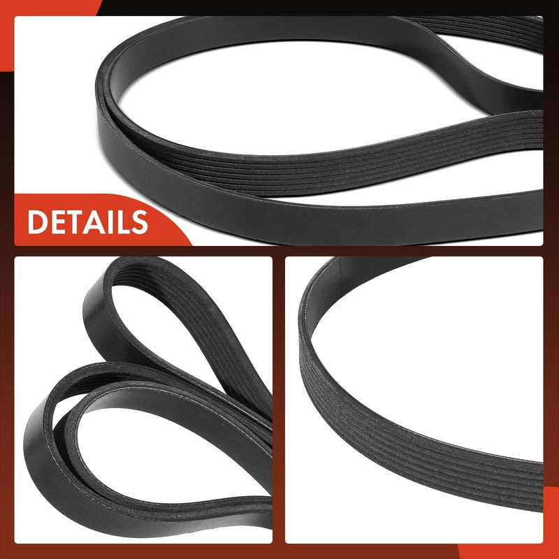 A-Premium Engine Serpentine Drive Belt Compatible with Honda & Acura Cars - CR-V CRV 2007-2009, TSX 2004-2008 - 2.4L, Replace 38920RBBE03, 38920RBBE02