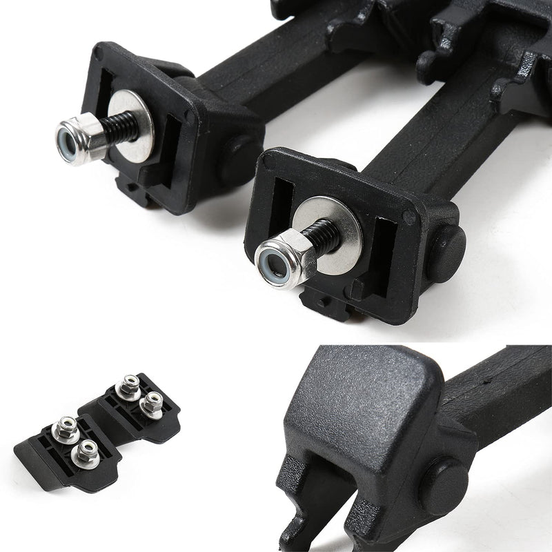JeCar Hood Latches Factory Style Hood Catch Kits Exterior Accessories for Jeep Wrangler JK JKU 2007-2018, Black