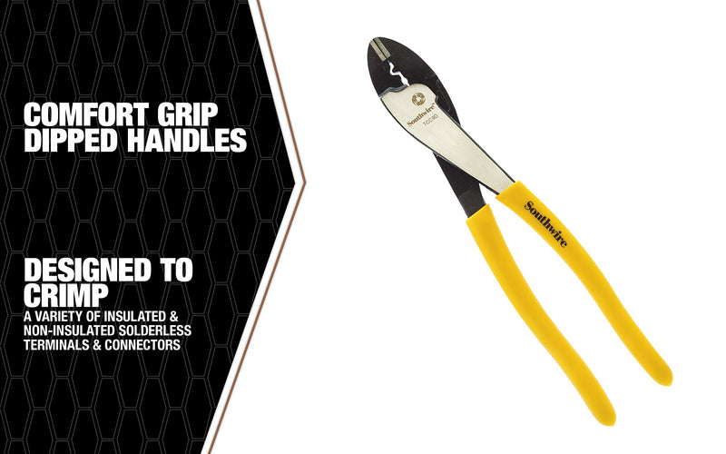 Southwire TCC9D 9-Inch Terminal Crimper/Cutter with Dipped Handles One Size