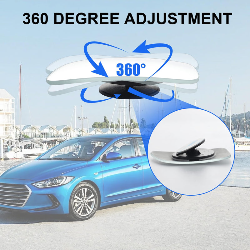 LivTee Blind Spot Car Mirror, HD Glass Frameless Convex Side Mirror Blindspot, Wide Angle Rear View Mirrors for SUVs, Trucks and RVs - Car Accessories Frameless-New