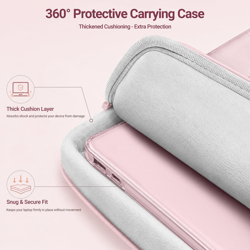 MOSISO Compatible with MacBook Neo Case 13 inch 2026 A3404 A18 Pro Chip | Precision Fit Crack&Scratch Resistant Hard Case&Puffy Sleeve Bag&Keyboard Skin&Webcam Cover&Screen Film, Crystal Blush