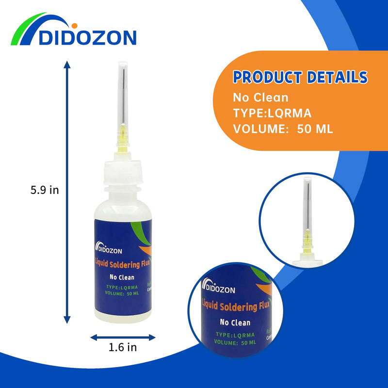 No Clean Liquid Soldering Flux Dropper, Rma Liquid Solder Flux For Electrical Soldering, Aluminium Soldering (50ml) 50ML