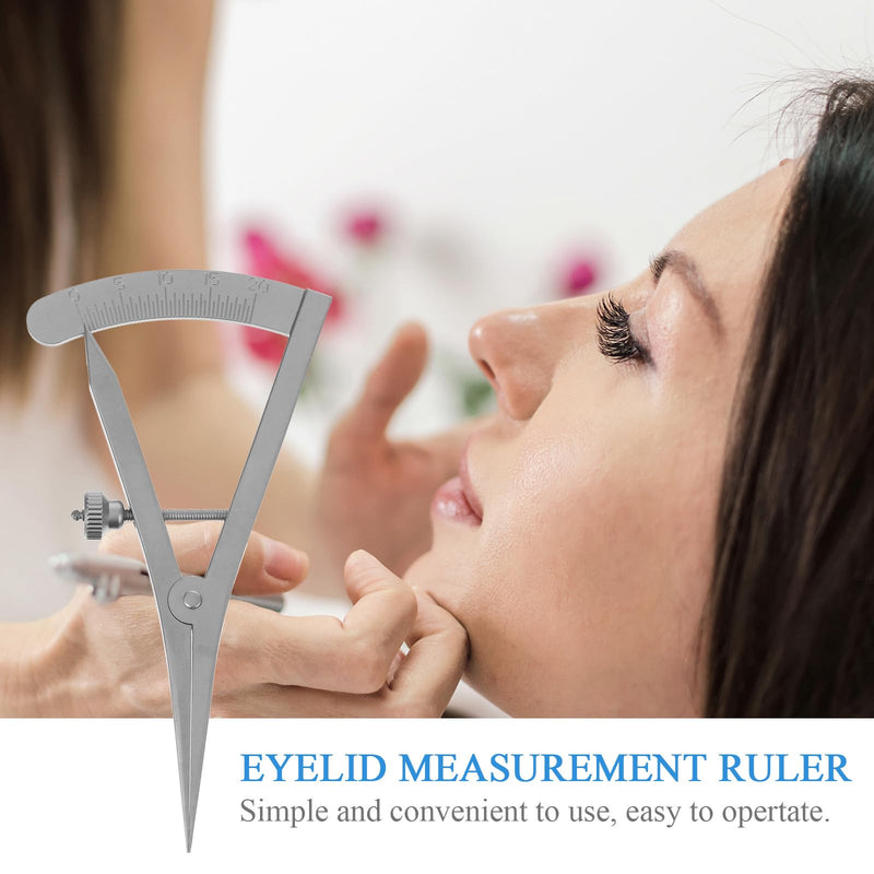 Baluue Double Eyelid Measuring Eye Gauge Lightweight Durable Eyelid Measurement Ruler for Precise Double Surgery Portable Professional Medical Caliper 1.61X3.34 Inches