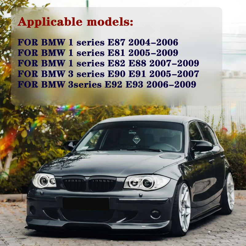 Door Side Mirror Covers Mirror caps for Cars Rear View Cap for 3-Series E90 E92 E93 Sedan Pre-LCI 2005-2007 (Glossy Black) Glossy Black