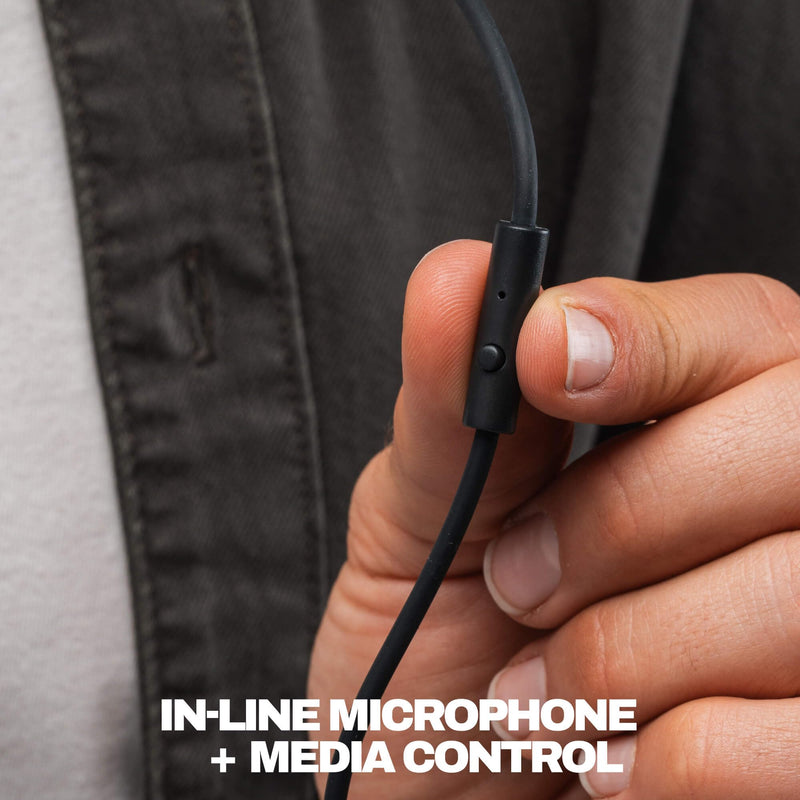 Skullcandy Icon 180 Wired On-Ear Headphones - Black | Built-In 85dB Volume Limiter, Comfortable, Adjustable Headband, Convenient for Travel with 3.5mm AUX Plug, In-Line Microphone
