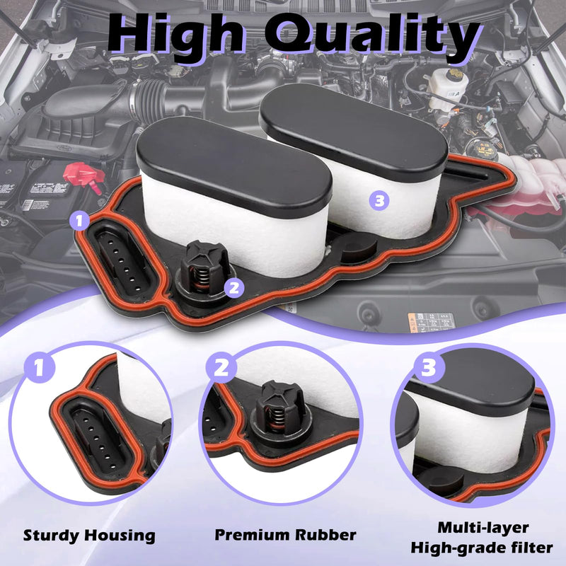 FL2077 Crankcase Ventilation Filter Breather Element CCV Compatible with Ford F-250 F250 F-350 F350 F-450 F450 F-550 F550 F-650 F650 F-750 F750 Super Duty 2016-2019 V8 6.7L-Engine Oil Filter Separator