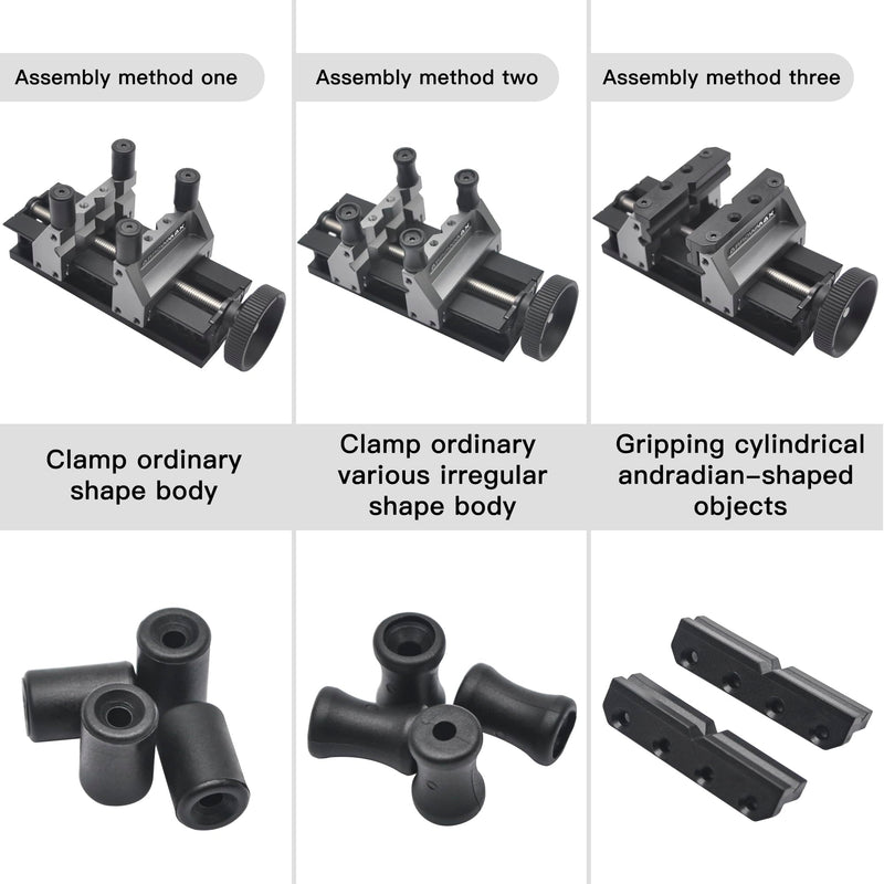 AM ARROWMAX Precision Double-Ended Mini Bench Vise - Crafted from aerospace-grade aluminum alloy and precision CNC machined, Enhance Precision and Stability for Crafts,Jewelry Making