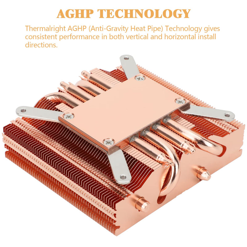 Thermalright-TR AXP90-X47 Full Low Profile CPU Cooler, with 92mm TL-9015R Slim PWM Fan ITX CPU Cooler, AGHP Technology, 47mm Height,for AMD AM4 AM5/Intel 1700/1150/1151/1200(AXP90 X47 Full)