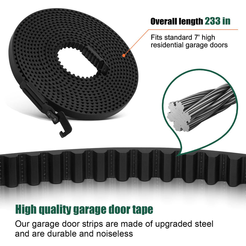 41A3589-3 Garage Door Opener Belt for 7' Garage Door Compatible with Lift-Master,Chamberlain,Craftsman, Garage Door Opener 41A3589-12 Belt Assembly, liftmaster Belt